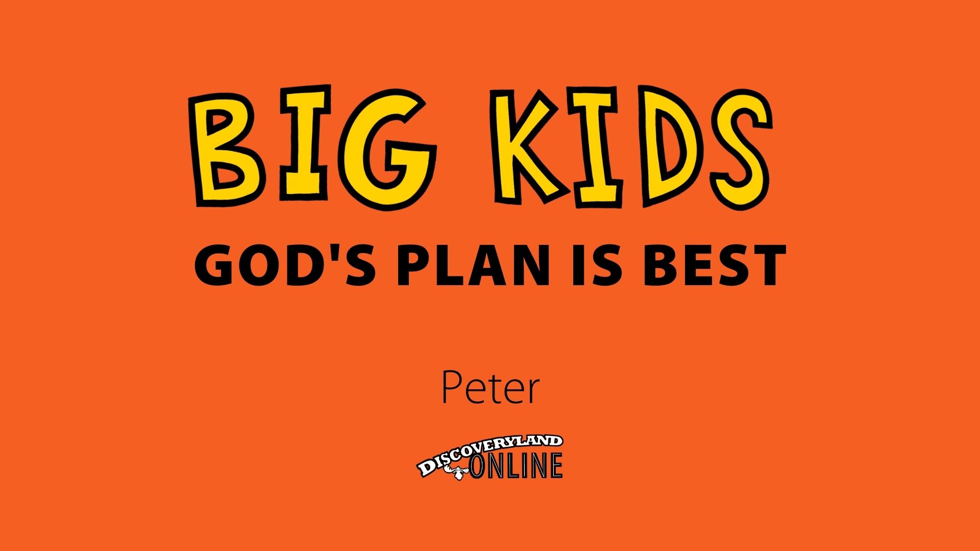 God's Plan Is Best
