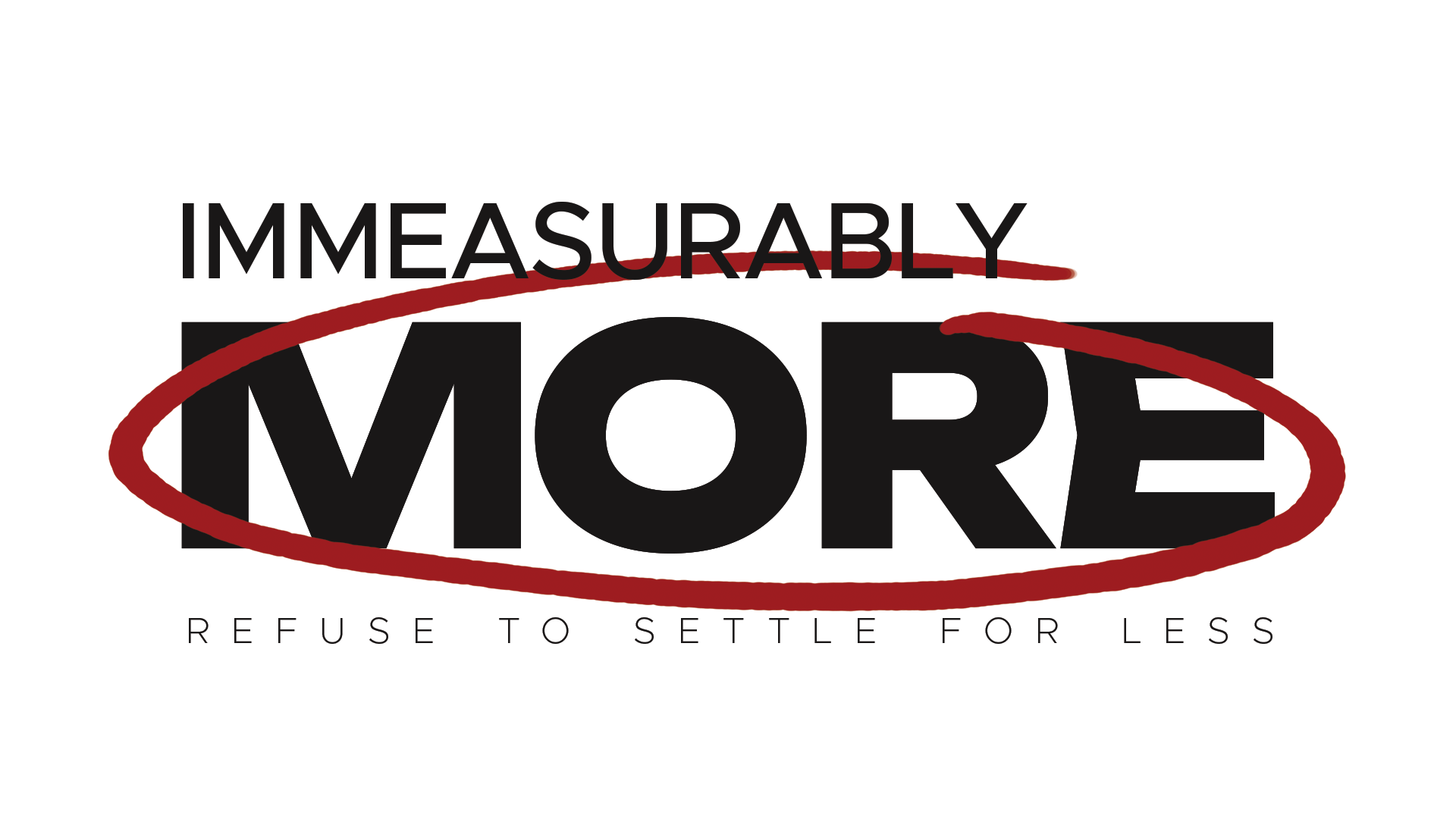 Immeasurably More: Refuse to Settle for Less